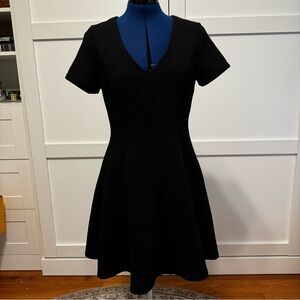 Hutch Black V-Neck Fit and Flare Mini Dress